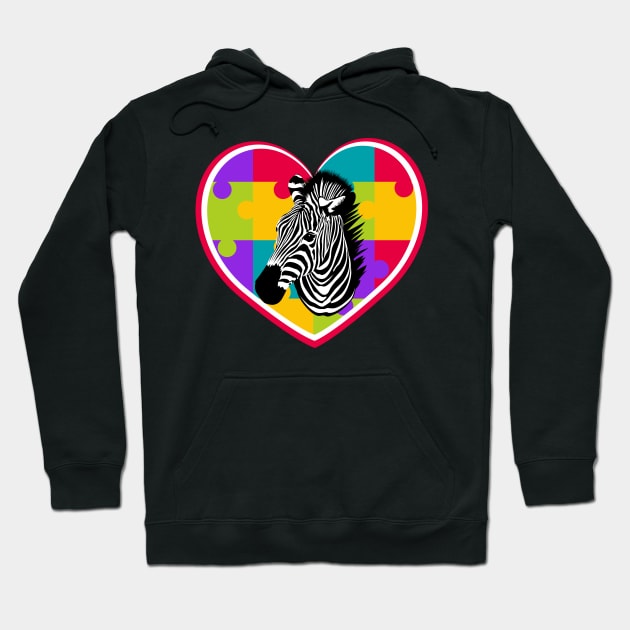 autism day zebra Hoodie by teespra